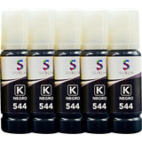 5 Botella Negro Para Epson T544 L1110 L3110 Tinta Compatible