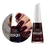 Esmalte Risque Rebu Cremoso Hipoalergênico Cor Vinho