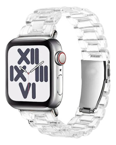 Correa De Resina Transparente Apple Watch Todas Las Series