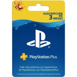 Tarjeta Psn Playstation Plus Usa 3 Meses -entrega Rapida