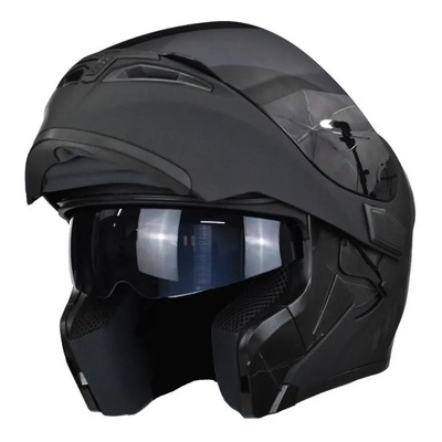 Casco Para Moto Abatible Hro 3400dv Negro Mate Con Luz Stop Talla S (55 - 56 cm) | Meses sin interés