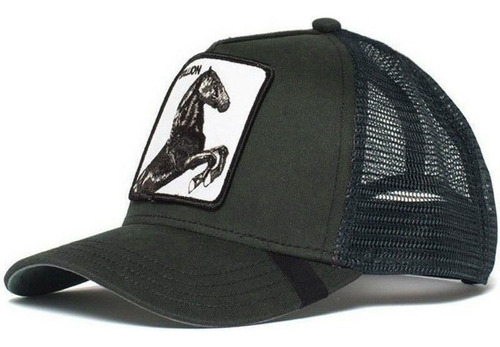 Gorra De Malla Con Protección Solar Y Bordado De Animal [u]