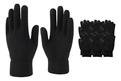 Pack 6 Guantes De Lana Para El Frio De Polar Tactiles Unisex