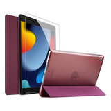 Funda iPad Procase 10.2 9na/8va/7ma Gen+vidrio Templado/vino