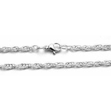 Cadena Turbillón Plata Italiana 925 Para Hombre 70 Cms