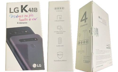 Smartphone LG K41s 4g 32gb Preto 3gbram Novo