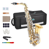 Kit Completo De Saxofón Alto E Plano Con Acabado Antiguo Par