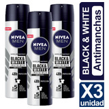 Desodorante Nivea Black & White Invisible Pack De 3 Unidades