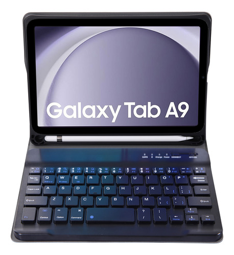 Capa Com Teclado Para Samsung Galaxy Tab A9 X110 X115 8.7''