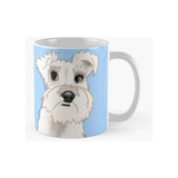 Taza Belle El Perro Schnauzer Miniatura Blanco Calidad Premi