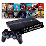 Playstation 3 Super Slim + 16 Mil Jogos Disponível 