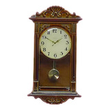 Reloj De Péndulo De Casa De Muñecas De Madera, Decoración