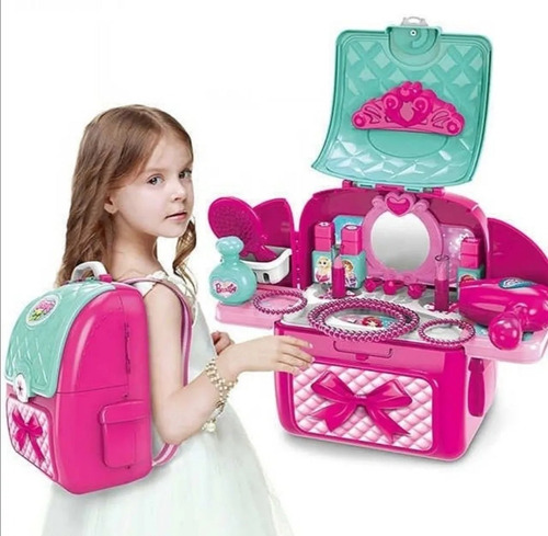 Set De Maquillaje De Juguete Para Niña Morral Con Accesorios