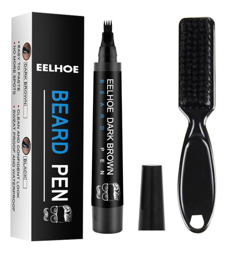 Kit Barba Lapiz Perfilador Rellena Y Delinea + Cepillo