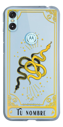 Funda Para Motorola Carta Tarot Serpiente Astral Nombre