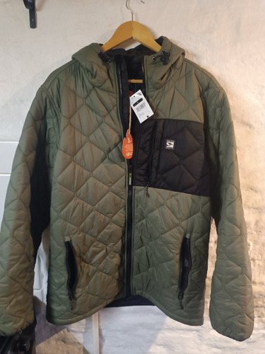 Campera Hombre Talle L Doo Australia Verde Liviana Abrigada 