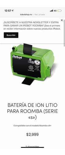 Batería De Irobot Roomba