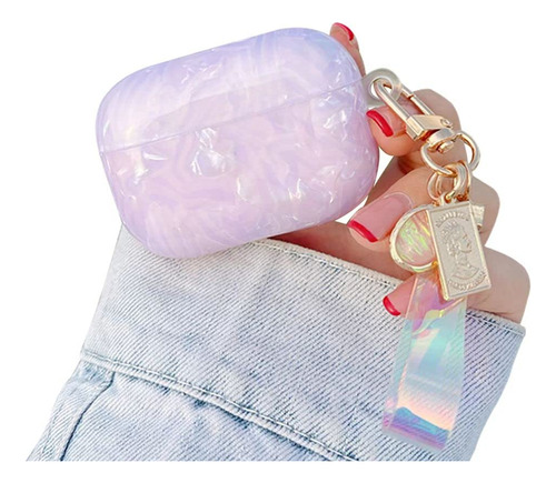 Phoeacc Para Airpod Pro Cute Case Con Llavero De Perlas De C