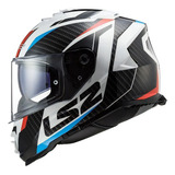 Casco Moto Integral Ls2 800 Storm Doble Visor Pinlock Color Negro-blanco-grafica Tamaño Del Casco M