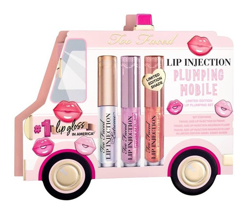 Too Faced Lip Injection Plumping Mobile Lip Gloss Trio Color Rosa