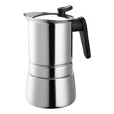 Cafetera Italiana 4 Pocillos Pedrini Moka Steel Acero Inox