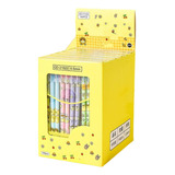 Set 12 Lapices Boligrafos Tinta Gel Negro Diseños Kawaii Exterior Amarillo/multicolor