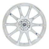 Jogo De Roda De Liga Leve Zuma Wheels Aro 15 1010 Hch 8furos Cor Cromo Ecológico