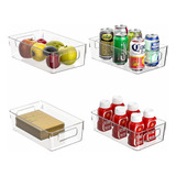 Organizadores Apilables Para Refrigerador Set De 4 Contenedo