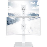 Soporte Monitor Vertical Hasta 2 Unid De 34 Color Blanco