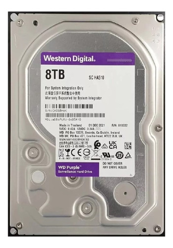 Disco Duro Interno Western Digital Wd Purple Wd80purz 8tb