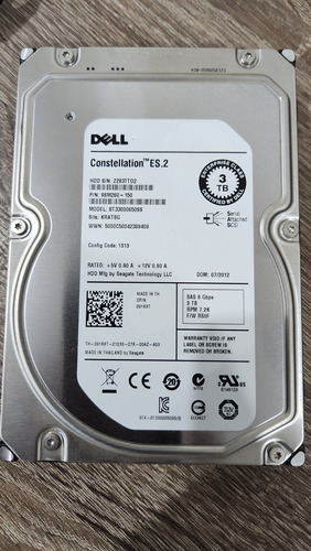 Hd Dell 3tb Sas 3.5 St330000650ss R410 R710 R510 R720 091k8t