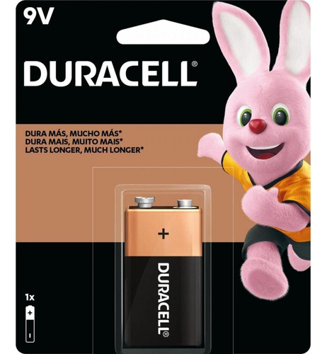 Bateria Duracell 9v Alcalina Retangular Duracell Dura Mais