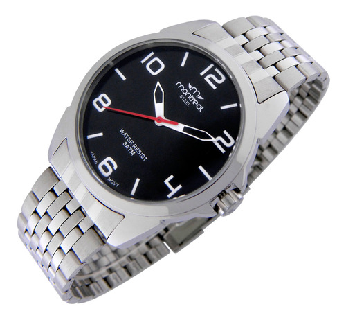 Reloj Montreal Hombre Ml1442 100% Acero Inox Resist Al Agua