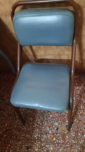 Silla Caño Reforzado.asiento Y Respaldo Tapizado.usada