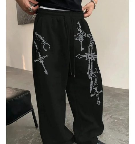 Pantalones Casual Street Estilo Gothico Neutral Harajuku