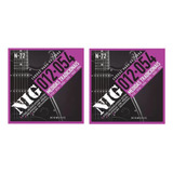 Kit Com 2  Encordoamentos  Nig N72  Guitarra - .012-54