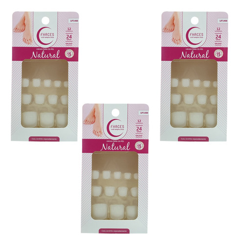    Kit Com 3 Unhas Fhaces Para Os Pés - 24und 