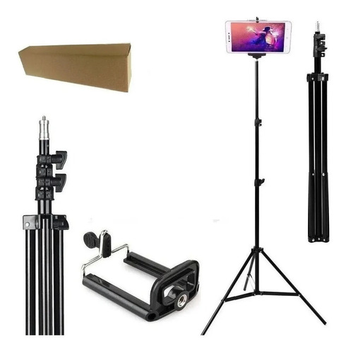 Tripé 1,60 Acessorios Celular Kit Youtuber Para Ring Light