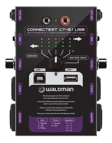 Testador Profissional De Cabos Waldman Connectest Ct8.1 Usb