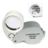 Lupa De Bolsillo 40 X Con Luz Led