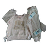 Conjunto / Set Plush Y Raso 6 A 9 Meses Juicy Couture Nena