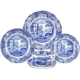 Cubierto Italiano Spode Azul De 5 Piezas | Plato Llano, Plat