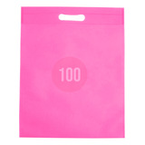 100 Bolsas Tnt De Genero 25x13 Reciclable Fucsia 40grs