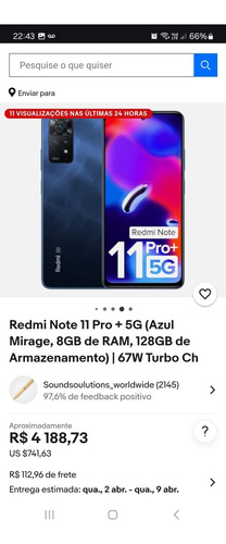 Redmi Note 11 Pro 5g | MercadoLivre 📦 Redmi Note 11 Pro 5g | MercadoLivre 📦