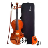 Violino Eagle 3/4 Ve431 Case Luxo Breu Arco C/ Captador