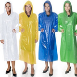 Capas De Chuva Descartável Coloridas - 50 Unidades