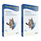 2un. Revolution 6% 0,75ml Antipulgas Gatos 2,5 A 7,5kg 45 Mg