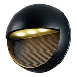 Aplique Exterior Kato Negro Led 3w Luz Calida Aluminio