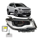 Farol Jeep Compass 2017 2018 2019 Direito Com Lâmpada Xênon 