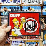 Cartel Chapa Vintage Cerveza Duff Los Simpson Apto Exterior 